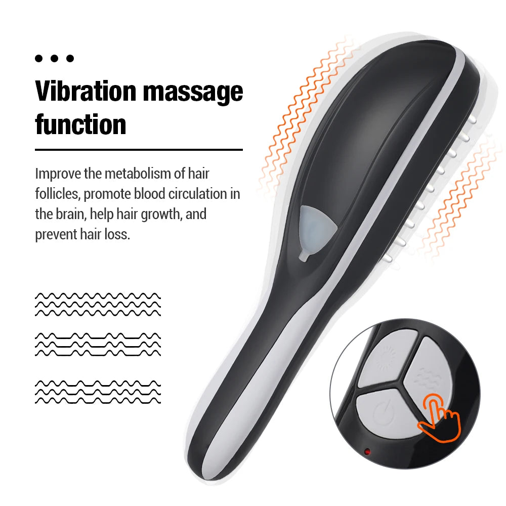 Brosse pour massage cuir chevelu et application huile essentiel antichute