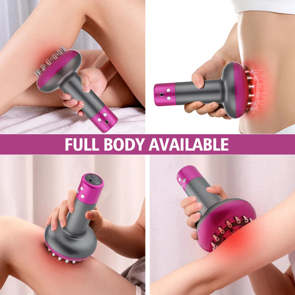 Brosse de Massage méridienne électrique, Anti-cellulite et brûle les graisses à l'infrarouge Gua Sha
