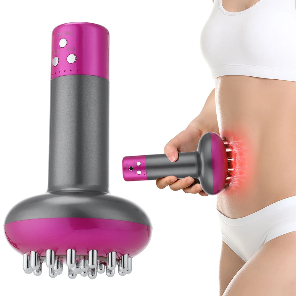 Brosse de Massage méridienne électrique, Anti-cellulite et brûle les graisses à l'infrarouge Gua Sha