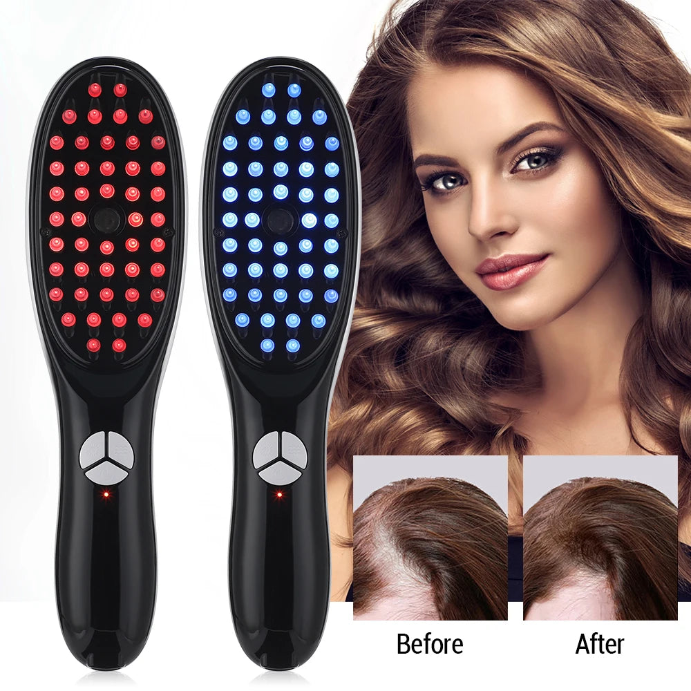 Brosse pour massage cuir chevelu et application huile essentiel antichute