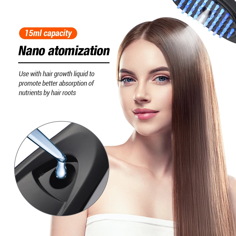 Brosse pour massage cuir chevelu et application huile essentiel antichute