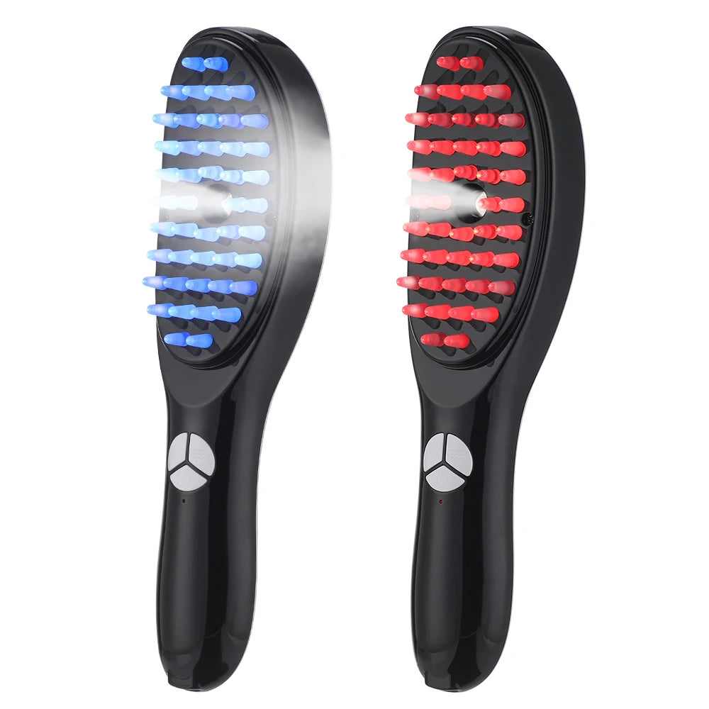 Brosse pour massage cuir chevelu et application huile essentiel antichute