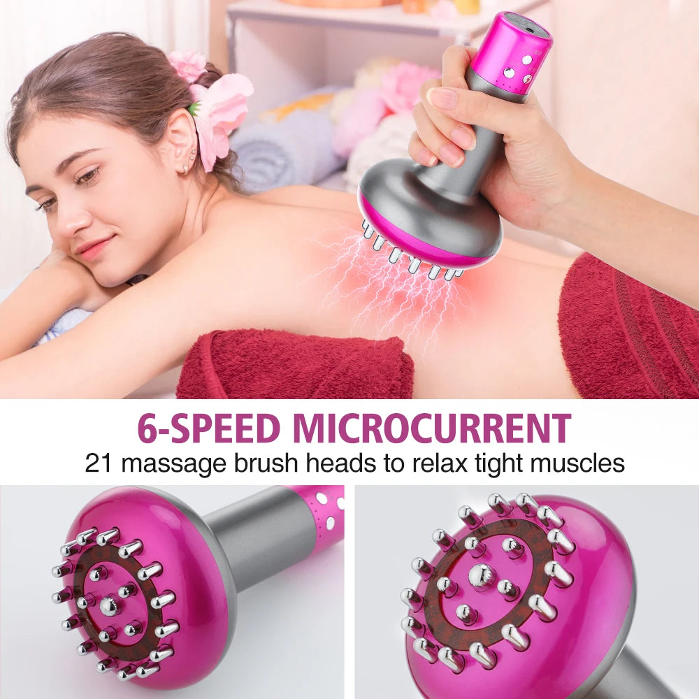 Brosse de Massage méridienne électrique, Anti-cellulite et brûle les graisses à l'infrarouge Gua Sha