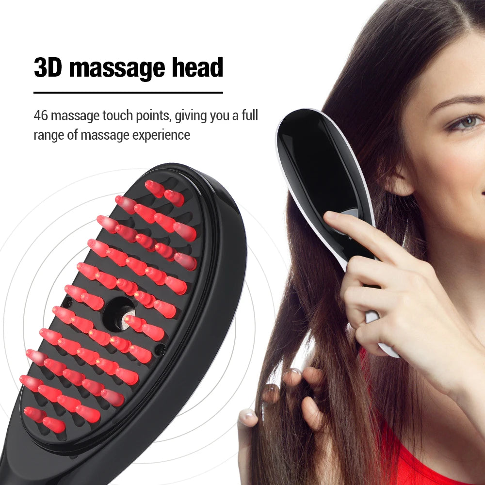 Brosse pour massage cuir chevelu et application huile essentiel antichute